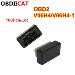 100 шт свободное новейшее DHL V06H4/V06H4-1mini ELM327 OBDII считыватель кодов V1.5 беспроводной автоматический диагностический инструмент для android/IOS