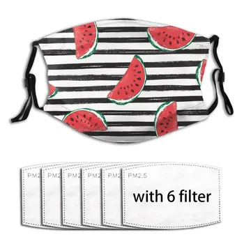 

Water Melon With Stripe Men And Women Adult Outdoor Washable Dust Breathable Masker Filter Reusable
