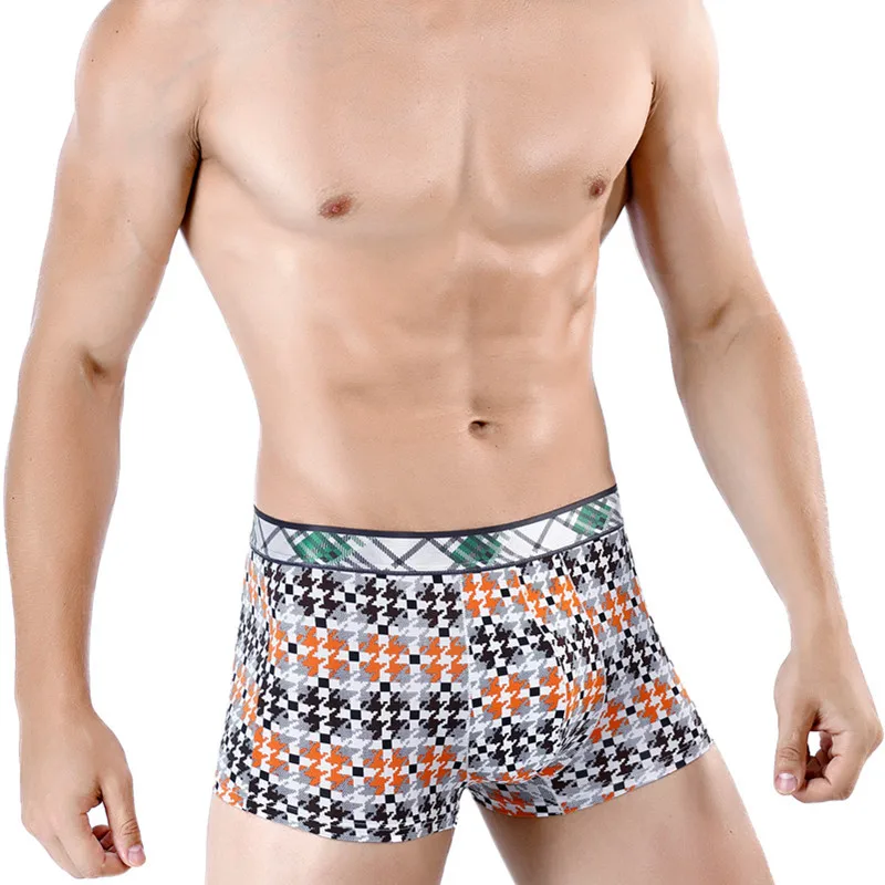 Сексуальное мужское нижнее белье, шелковые боксеры, шорты, Cueca masculina, с принтом, дышащие трусы, ropa interior hombre размера плюс L-3XL - Цвет: 52