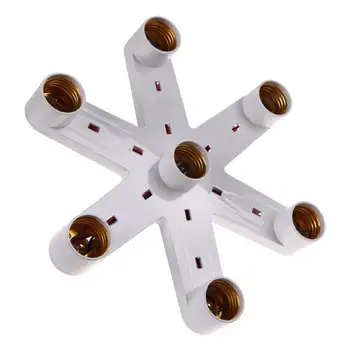 

E27 to 7 x E27 Bulb Base Adapter Heat Resistence Screw Mouth Socket