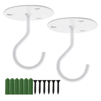 

2pcs Wall Mount Ceiling Hooks with Screws for Hanging Plants Wind Chimes Lanterns LB88
