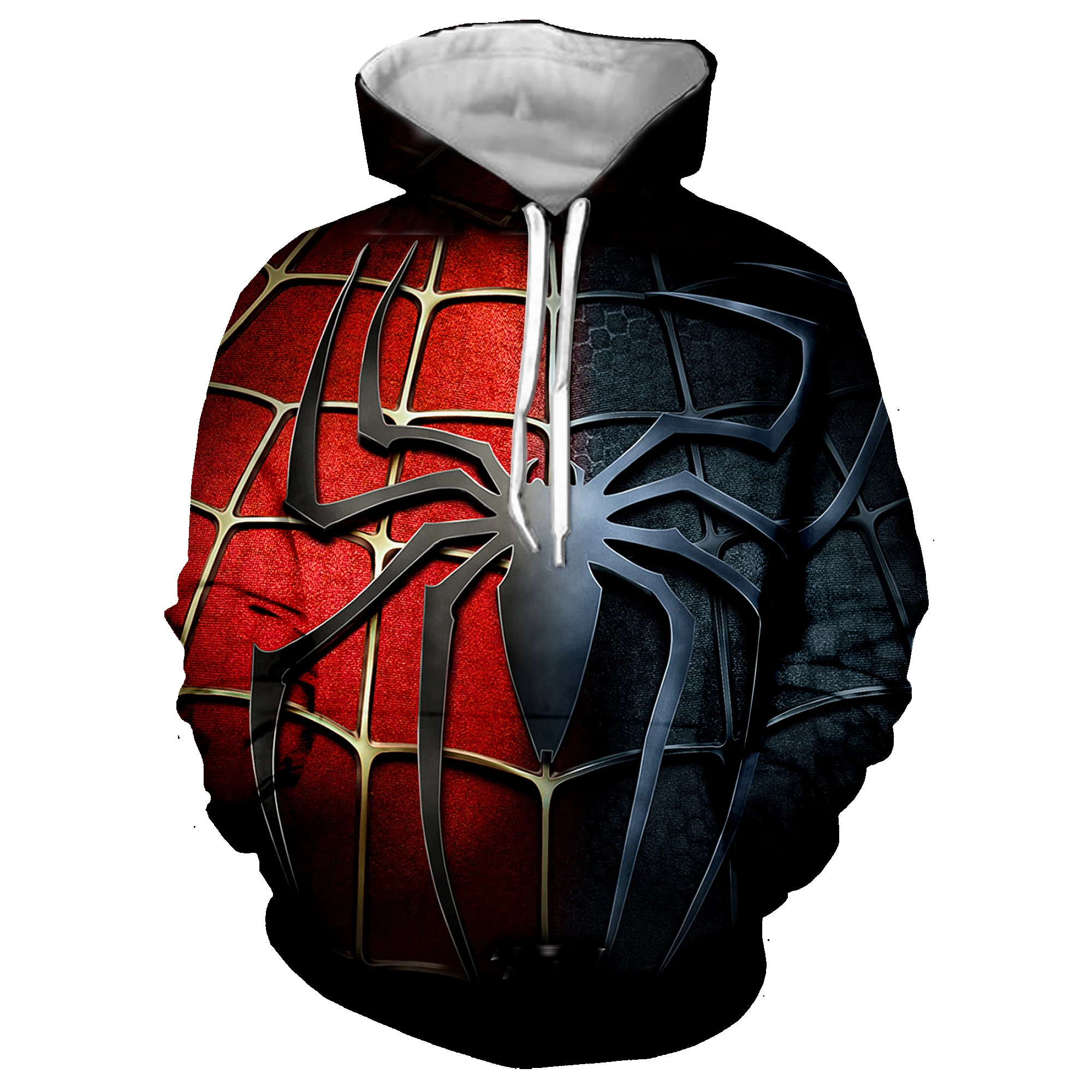 Cool Hipster Spider Man Battle suit 3D Print Hoodies Black Tracksuits Men/Women Streetwear Hoodie Boys Rock Jacket Oversized 5XL