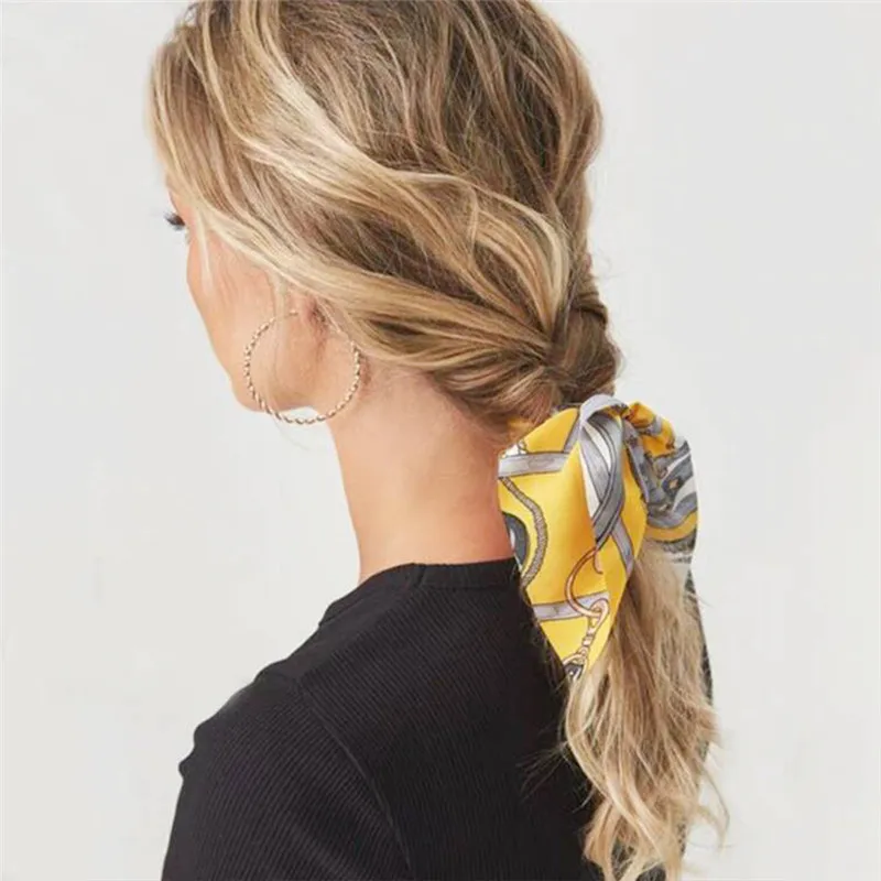 

Резинка для волос с бантом Женская, элегантная эластичная лента в горошек, для фиксации хвоста, модные аксессуары для волос