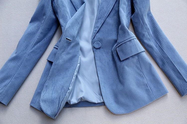 Комплект herfst nieuwe mode pak вельветовый ретро тонкий jasje+ hoge taille rechte wijde pijpen broek комплект из 2 предметов зимний комплект