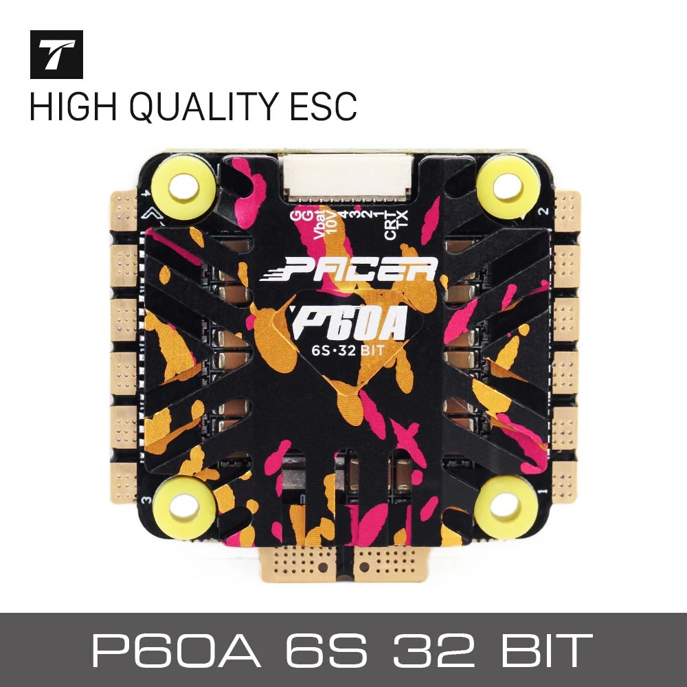 T motor V45A/P50A/P60A 6S 32Bit 45A/50A/60A бесщеточный ESC 10V/2A для радиоуправляемого дрона FPV Racing