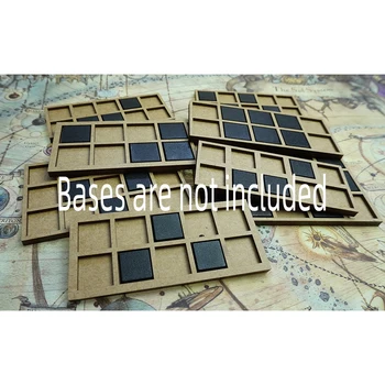 Square 25mm Movement Tray – 25mm Square Bases – MDF Laser Cut with Grid
