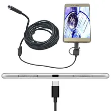 Водонепроницаемый Бороскоп эндоскоп 7 мм 7 мм 7 мм для телефона Andriod Micro USB TYPE-C Инспекционная камера порт Объектив Wifi эндоскоп