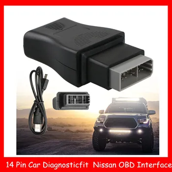 

14 Pin Car Diagnostic Tool For Nissan Interface USB Car Diagnostic OBD Fault Code Cable Tool