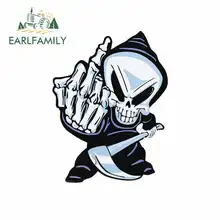 EARLFAMILY 13cm x 13cm for Body Skeleton Funny Car Stickers RV VAN 3D DIY Fine Decal Vinyl JDM Bumper Trunk Truck Graphics