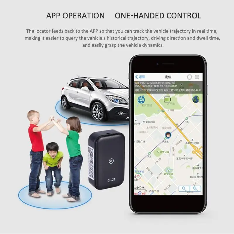 GF21 Mini Car GPS Tracker WIFI+LBS+GPS Real-time tracking Anti-Lost SOS Device App Control GF-21