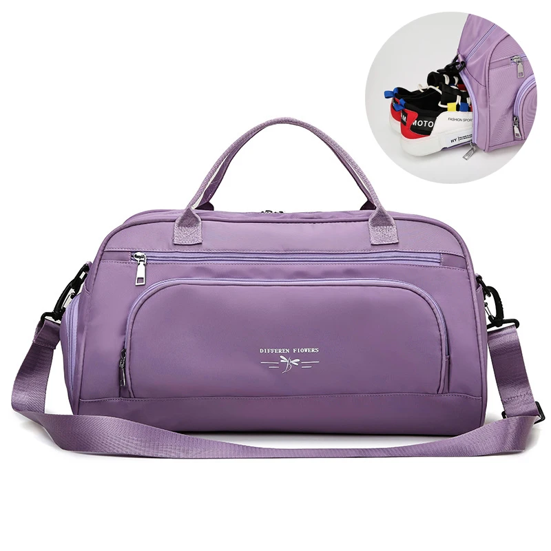 

Women's Large Capacity Travel Light Dry Wet Separation Yoga Fitness Bag Portable One Shoulder Swimming Training Bag 2021