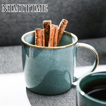 

1 PC NIMITIME Japanese StyleCeramic Cup Office Cup Large Capacity Wate Milk Cup Retro Drinkware