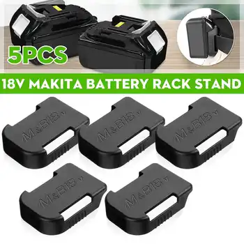 

5Pcs 18V Battery Mounts Storage Stand Holder Slots Shelf Rack Stands for Makita BL1860B BL1850B BL1860 BL1850