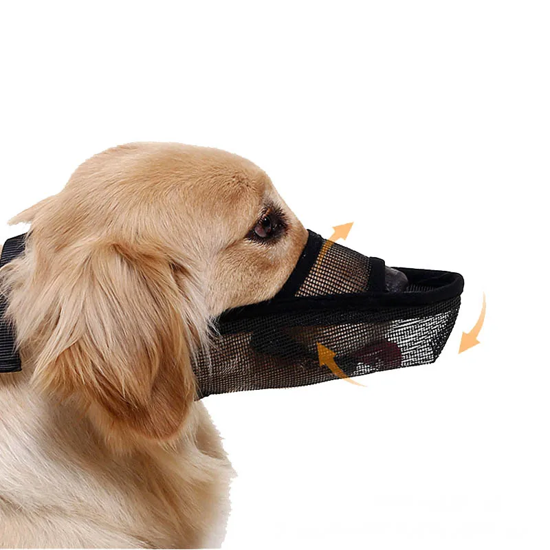 pawstrip Breathable Mesh Dog Muzzle Anti Bark Dog Mouth Mask Stop Chew Protection French Bulldog Pet Mouth Cover Training XXS-XL dog muzzle