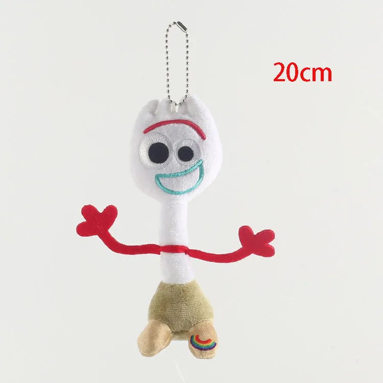 Movie Toy Story 4 Forky Soft Stuffed Doll Cartoon Mini Cute Plush Toys Key Chain Bag Accessories Car Keychain Christmas Gift - Цвет: 20cm