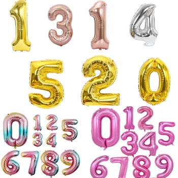 

32 Inch Festival Number Balloon Kids Birthday Party Wedding Party Decoration Anniversary Digit air Balloon Baby Shower Supplies