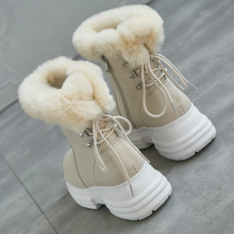 

2020 new rex rabbit fur blended wool lint shoes snow shoes