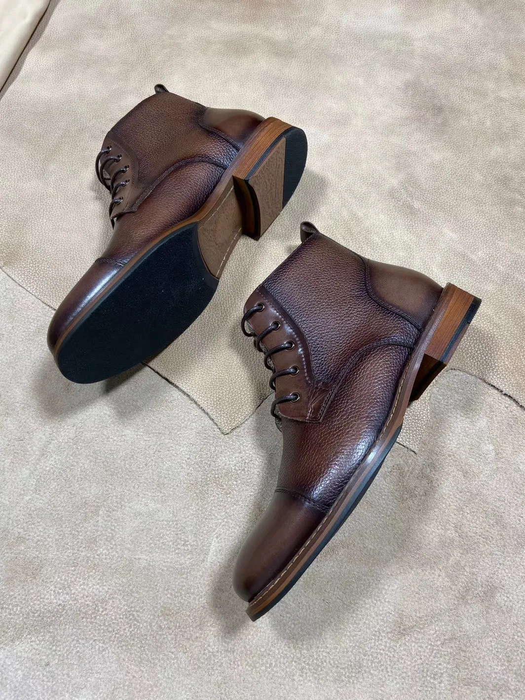 QYFCIOUFU/Модные Ботинки Martin; Цвет черный, коричневый, хаки; Мужские модельные ботинки; официальные мужские ботильоны из натуральной коровьей кожи на шнуровке