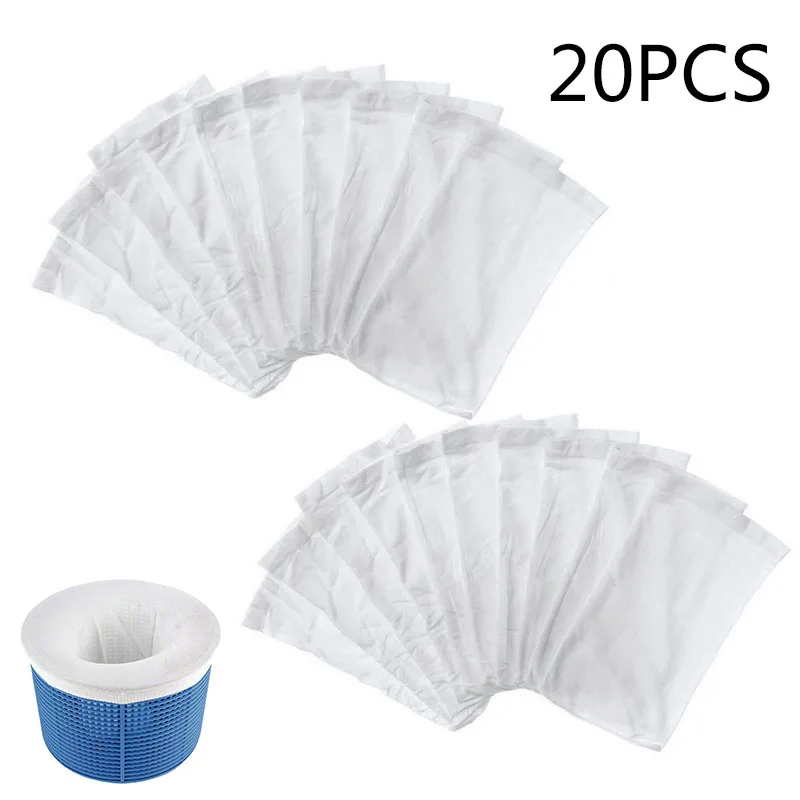 

Made of high quality For Basket Swimming Pool Filter 20pcs Replacement Savers Skimmer Socks Swimming Pool Filters