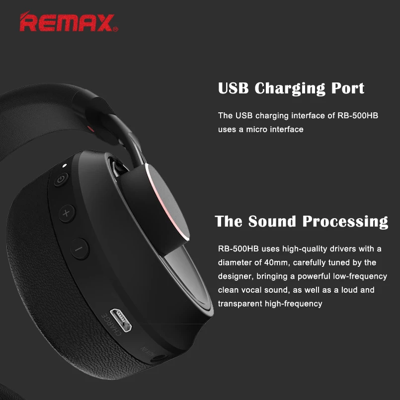 REMAX Earphone Bluetooth V4 1 HIFI Stereo Sound Quality Wireless Headphone Smart Noise Reduction Headphone USB Charging Earphone