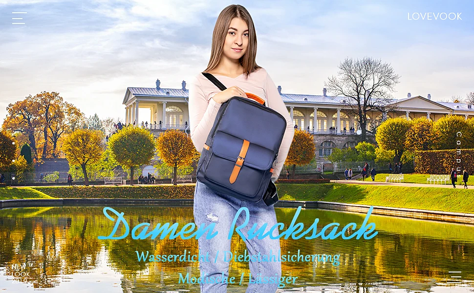 Модный женский рюкзак Realer, 15,6 дюймовый рюкзак для ноутбука для бизнеса, водонепроницаемый нейлоновый рюкзак для путешествий с защитой от кражи, панельный