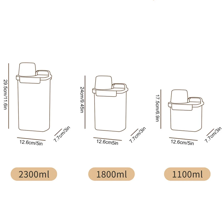 Multi-Use Laundry Powder Detergent Dispenser Food Grains Rice Storage Container
