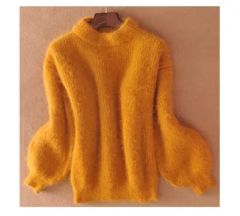 

New Sweater For Women Pull Femme Gray Oversize Loose Long Sleeve Long Warm Sweater