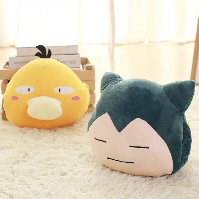 Takara Tomy Pokemon периферийный плюшевый джиггглибуф Chikorita Psyduck Eevee мягкая теплая подушка