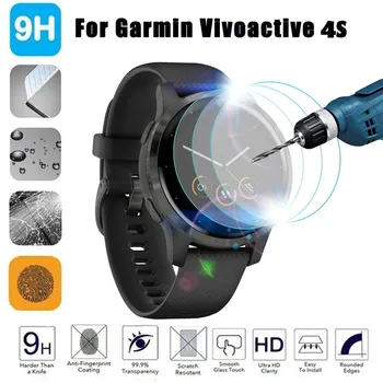 

25# 3pcs Ultrathin Film Tempered Glass Screen Protector For Garmin Vivoactive 4s Anti-fingerprint Protective Films Accessories