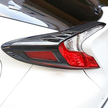 

ABS carbon fiber pattern car taillights personalized patch eyebrows back cover frame decorative frame sequins for Toyota C-HR