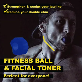 

Food-grade Silica JawLine Exercise Jaw Line Exerciser Fitness Ball Neck Face Toning Jawrsize Muscle Training Facial Exerciser