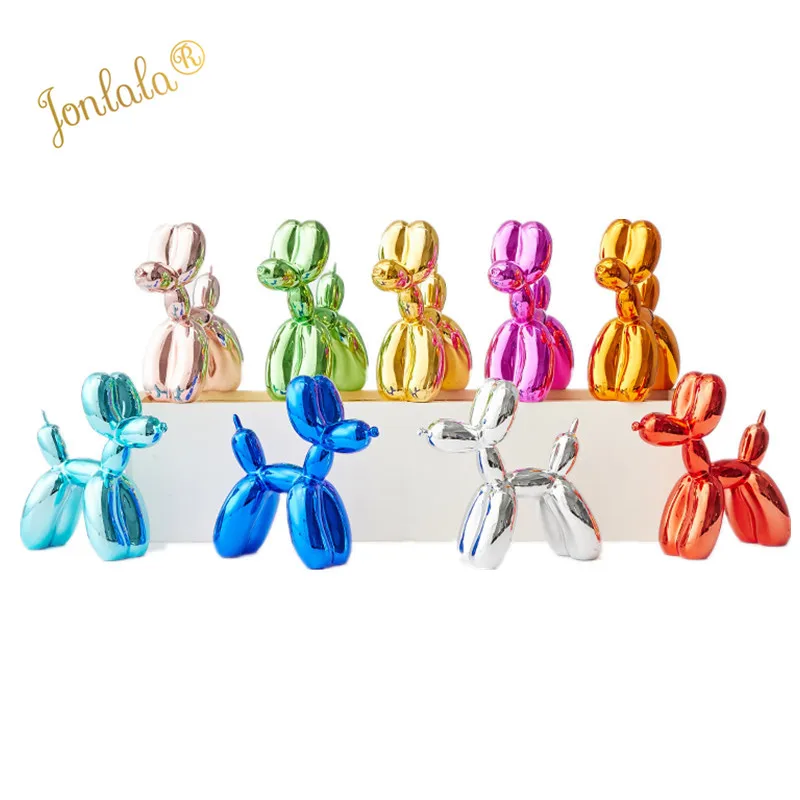 

Color Customize Balloon Dog Statue Dog Ornaments Resin Office Living Room Home Soft Decorations Creative Simulation Animal Craft