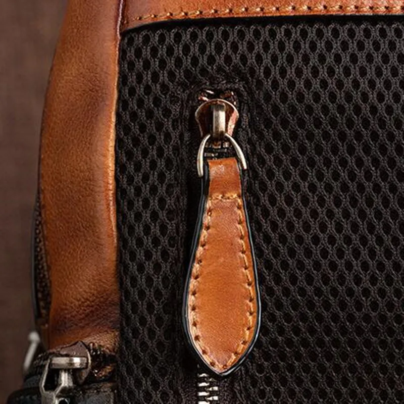 Vintage Embossed Women Genuine Leather Backpacks College Style Flap Schoolbags Ladies Outing Travel Bag Ladies Soft Daypacks
