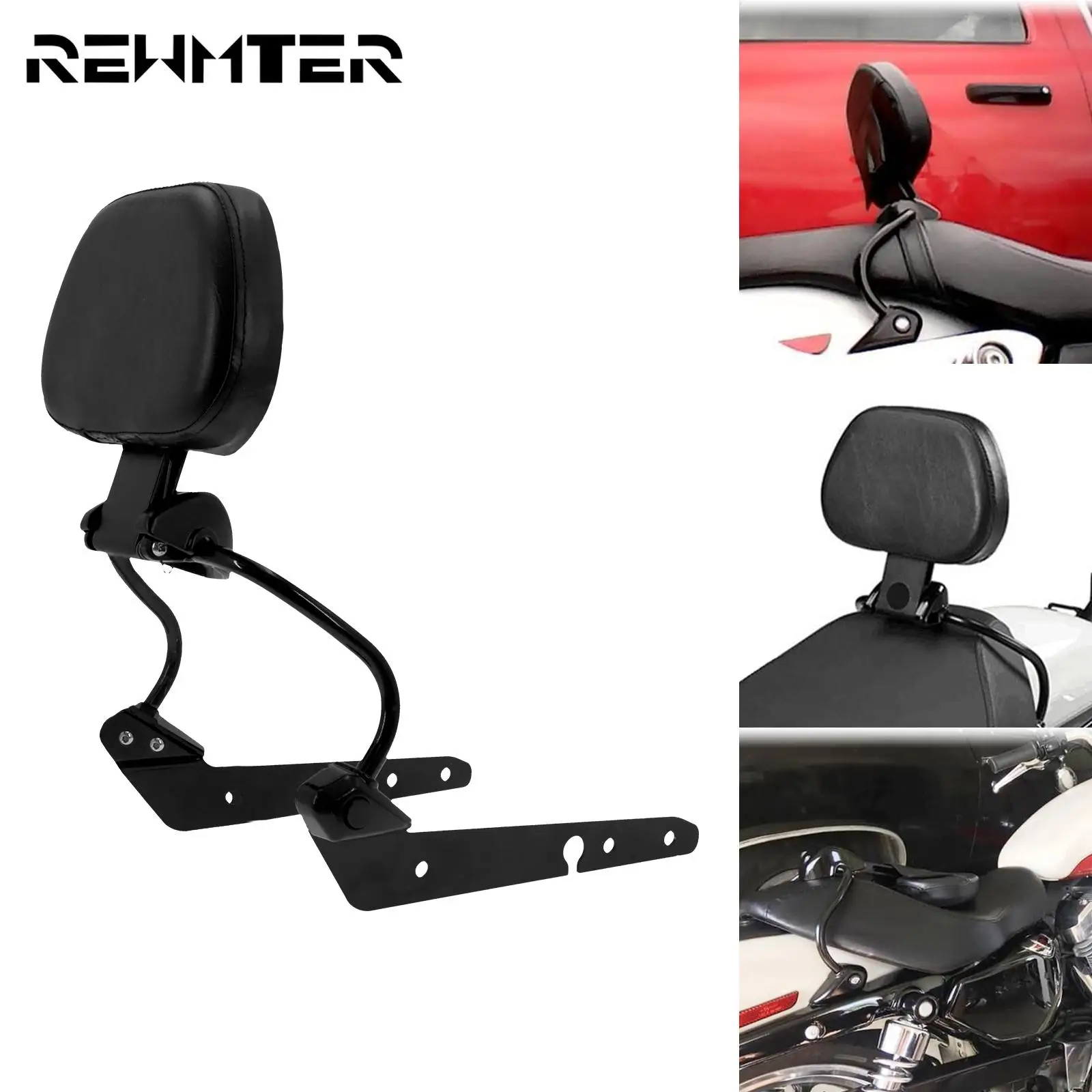 Motorcycle Front Driver Rider Detachable Backrest For Harley Sportster