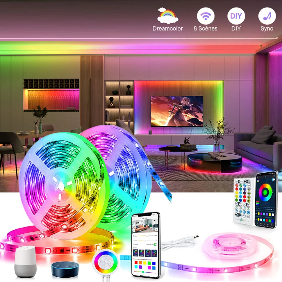Rainbow Dream Color Rgbic Led Tape Tuya 