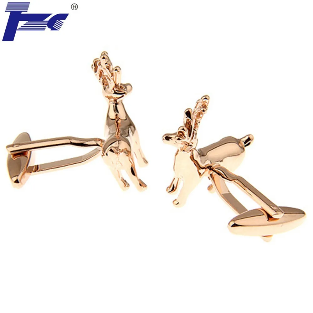 New Arrival Sika Deer Elk Cufflink Cuff Link 2 Pairs Free Shipping Promotion TZG Brand