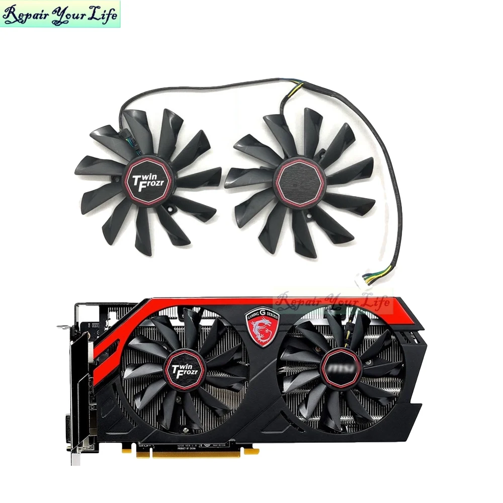 Ventola Di Raffreddamento Della Scheda Grafica Da 95Mm Per Msi Gtx 780Ti/780/760/750Ti R9 290X/290/280X/270X Ventola Di Raffreddamento Da Gioco Pld100