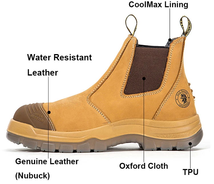 Safety Shoes With Steel Toe Cap Waterproof Leather Work Boots Indestructible Shoes Men Outdoor Chelsea Outdoor Boots Footwear