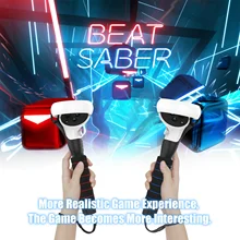 Dual Handles Extension Grips for Oculus Quest 2, Quest or Rift S Controllers Playing Beat Saber Games