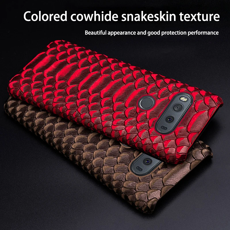 

Phone Case For LG G6 G7 G8s ThinQ V20 V30s V40 V50 Thinq G3 G4 G5 K50 K4 K8 2017 K10 2018 Q6 Q7 Q8 Cowhide Snake Texture cover