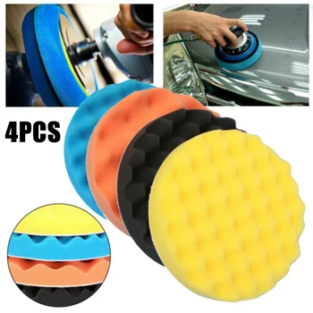 

4pcs 180mm Car Waxing Buffing Polishing Sponge Pads Polisher Buffer Tools Set