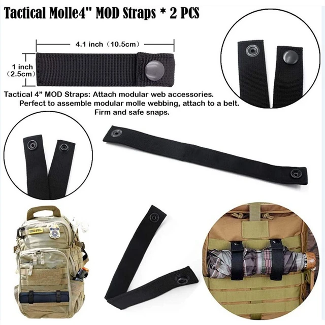 18 Pcs Tactical Gear Clip Molle Attachments D-Ring Carabiner Clip