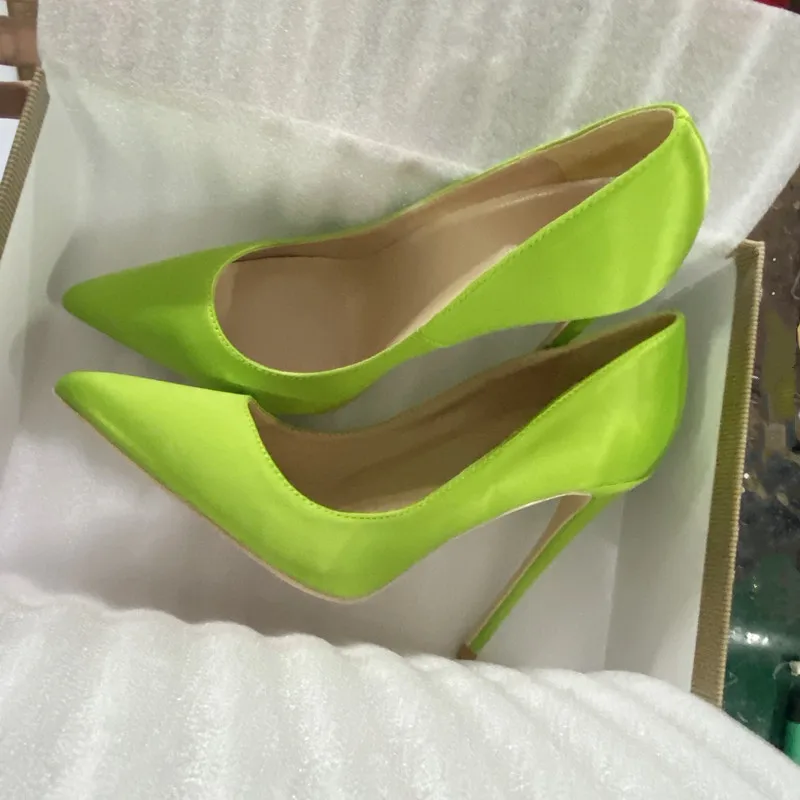 High Heels Women Lime Green | Green Pumps Heels Women | Lime Green Shoes  Women - Women - Aliexpress