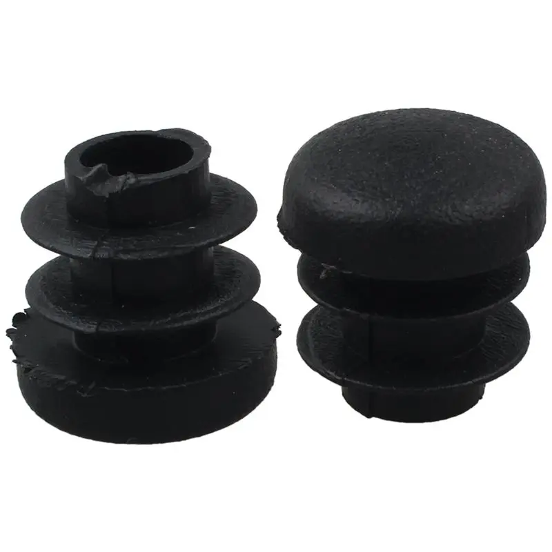 Promotion! Black Plastic 14mm Diameter Blanking End Caps Round Tube Insert 10 Pcs |