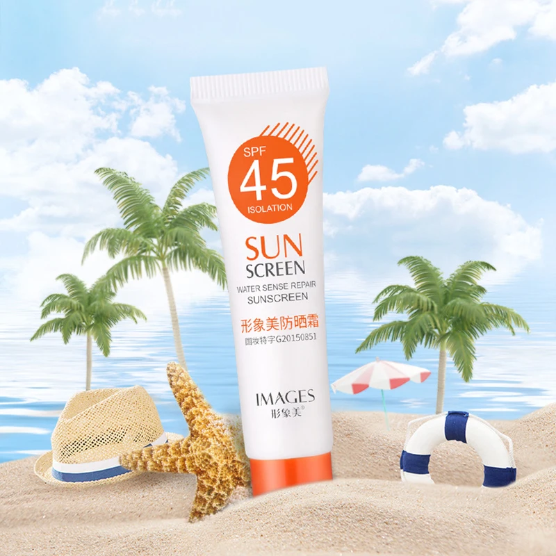 

Moisturizing Refreshing Non Greasy Sunscreen Light Breathable UV Protection Skin Cream New SPF 45+ Facial Body Sunscreen TSLM1