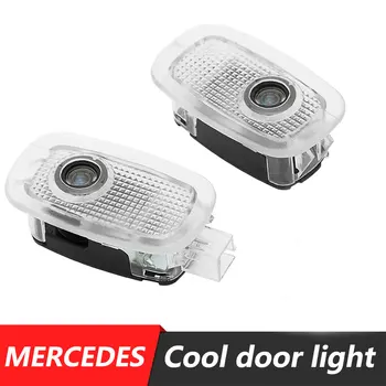 

2pcs 3D Car Welcome Door Lamp LED Logo Projection Laser Ghost Light for For Mercedes-Benz W204 W221 S500 S350 S63 S65 W639