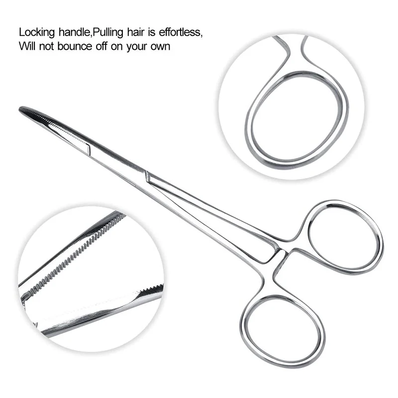 Grooming Kit Pet Dog Cat Ear Hair Tweezers Elbow Pliers Clip Scissors