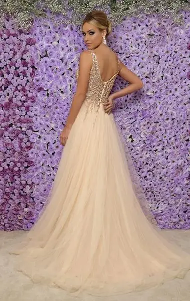 Robe De Soiree боковое вечернее платье с разрезом бисером, спагетти ремень, v-образный вырез, без рукавов, длинное женское вечернее платье, платье Fomal