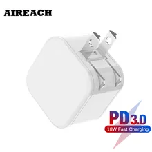 USB C настенное зарядное устройство, 18 Вт Тип C зарядное устройство с 18 Вт питания, порт питания PD со складной вилкой для Ipad Pro, iPhone11/wax/XS/X