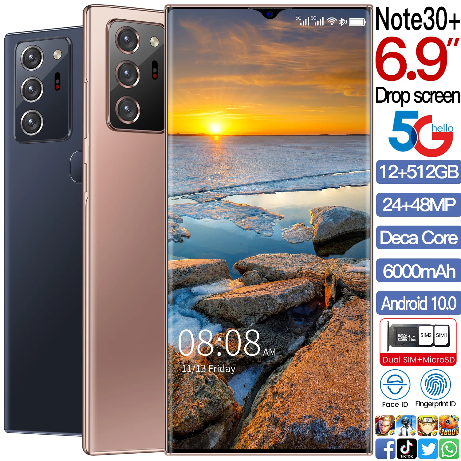 2021 NewestGalax Note30+ 6.9